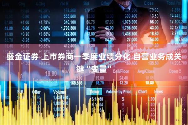盛金证券 上市券商一季度业绩分化 自营业务成关键“变量”